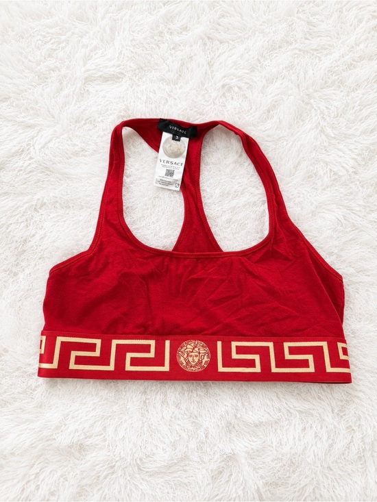Versace Other - Versace Red & Gold Medusa Band Racerback Sports Bra